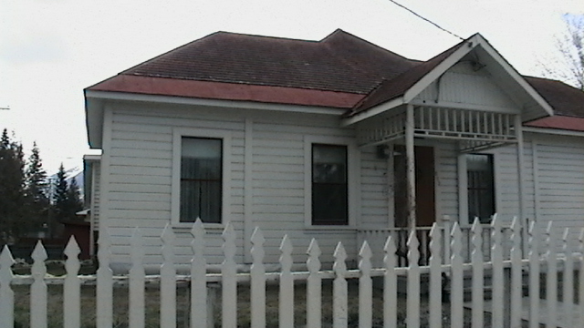 A front view of a house