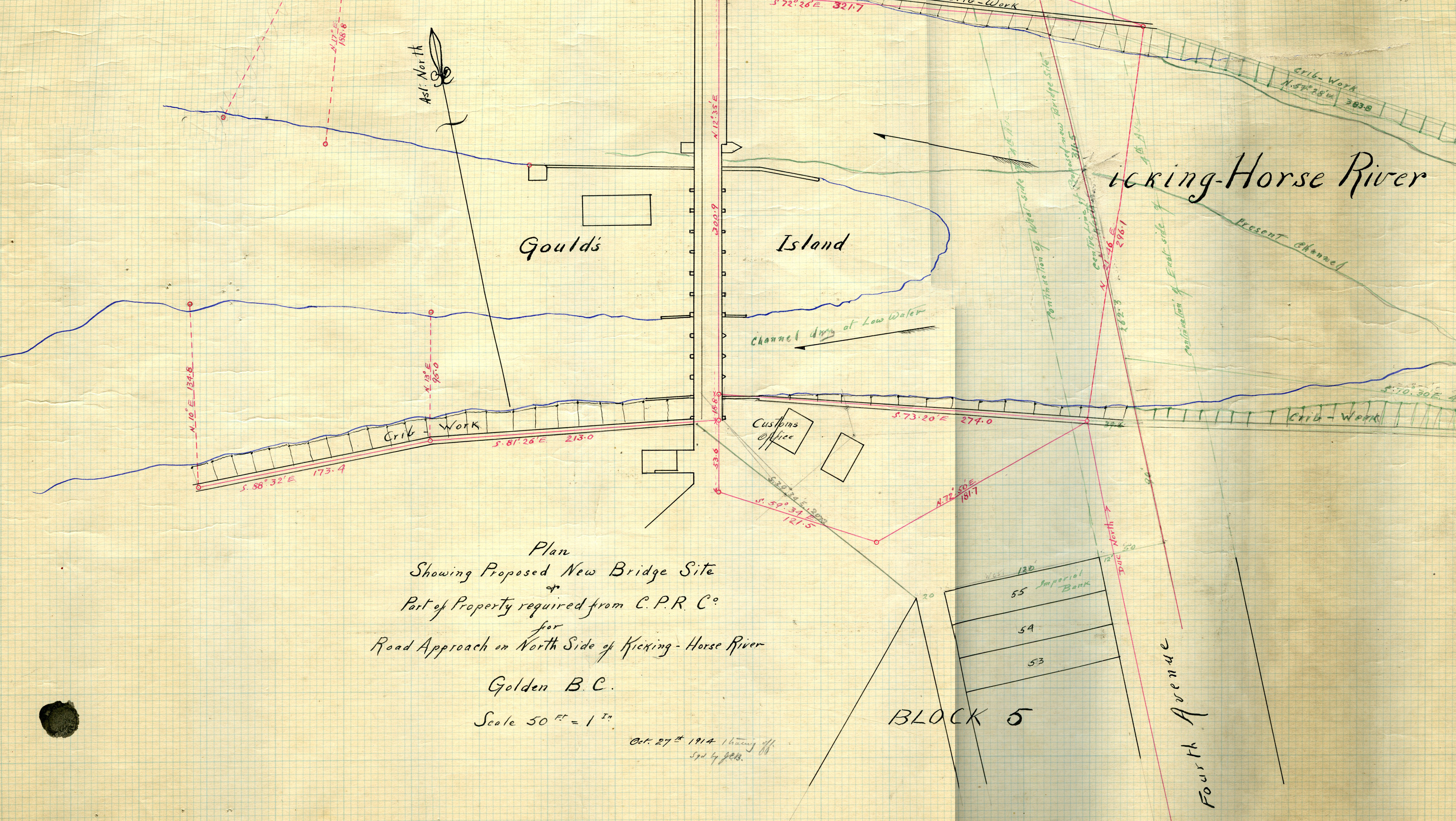 Proposed plan for KHR bridge 1914